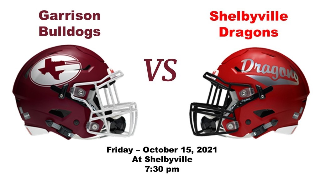 Garrison vs. Shelbyville football helmets